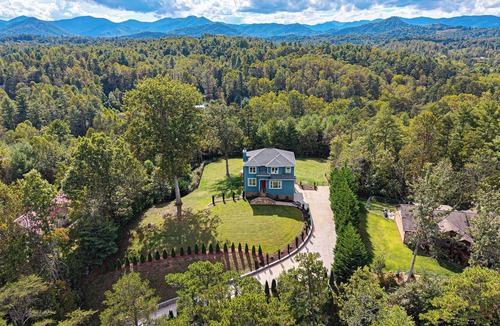 Leicester House | Views, Hot Tub, Theater, Game Room in Large Private Retreat Near Asheville!