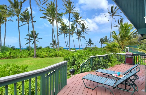 Wainiha House | Waiohonu Lush, tropical foliage, Beachfront Home