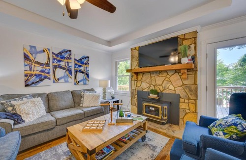 Eatonton House | Waterfront Sparta Home w/Game Room & Fire Pit!