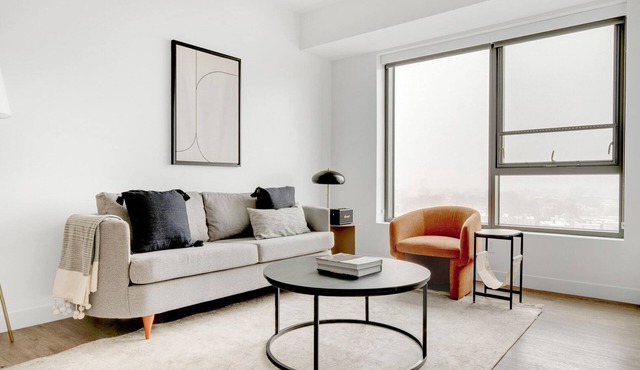 Bright Central Square 1BR w/Gym, W/D & Roof, near T, by Blueground in Cambridge