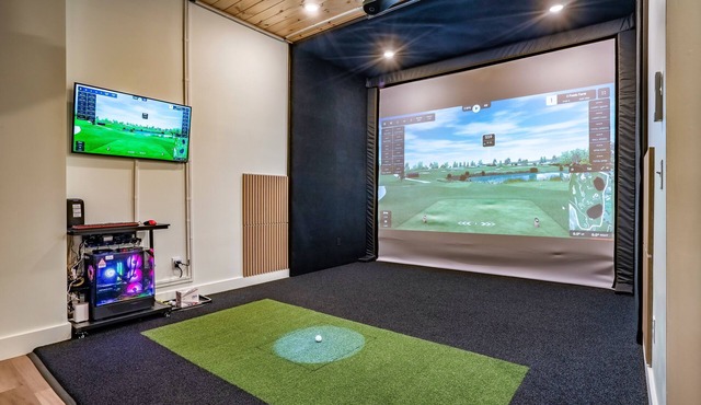 Cabin with Indoor Pool, Golf Sim, Theater, Hot Tub, Massage Chair and EV Charger