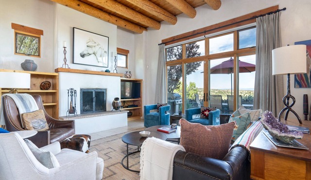 Casa de Caballo | Fireplace, Patio, Pool Access in Santa Fe