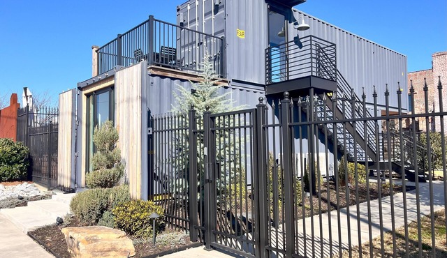 Chic Urban Escape-Stylish Shipping Container Stay in Downtown Macon!
