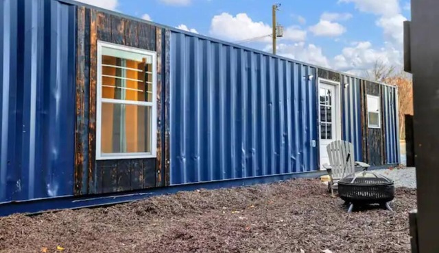 Cozy Rustic Blue Container Cottage ~ Lake Wheeler