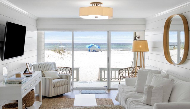 End Unit Beachfront Condo + Grill & Private Area