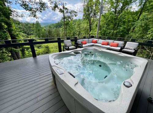 Experience luxury at Smoky Mountain Hideaway, just 5 miles from downtown Gatlinburg