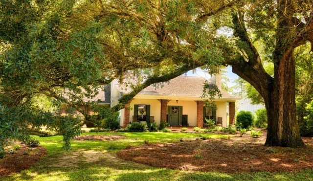 Grand Oak Cottage in Olde Town, 2 King Primary Suites, Saltwater Pool