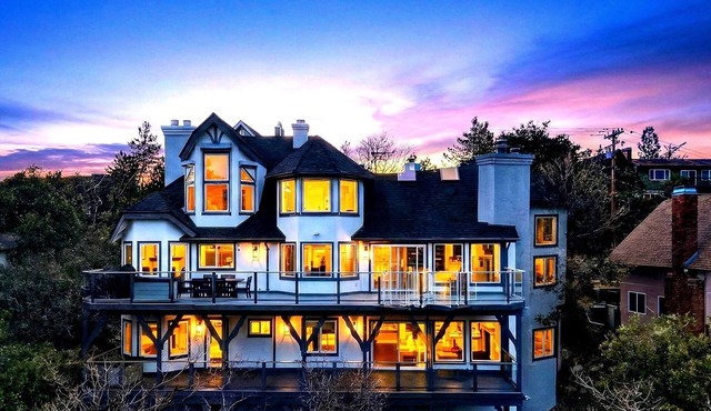 Home Theater + Mountain and Lake Views + Expansive Deck | Matterhorn Vista in Lake Arrowhead
