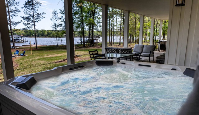 Luxe Lakefront Home with Private Hot Tub, Dock, Kayaks & Firepit - Dogs OK