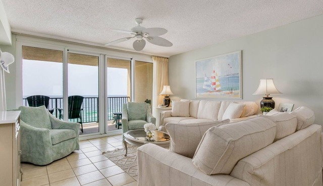 Orange Beach Gulf-Front 2BR Top Floor Sleeps 6 Jetted Tub Pools Boats