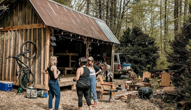 Peaceful Cabin Stay with Fire Pit, Sauna & Mountain Adventure in Zirconia, North Carolina