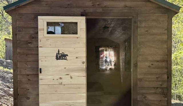 Peaceful Wilderness Cabin with Private Streamside Setting Near Townshend, Vermont in West Townshend