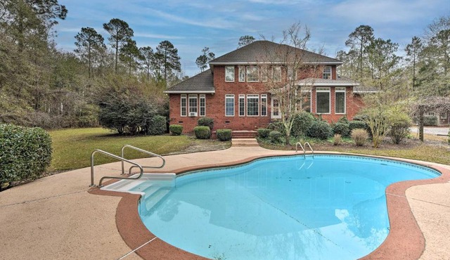 Pool, Grill + Patio: Spacious Statesboro Estate!