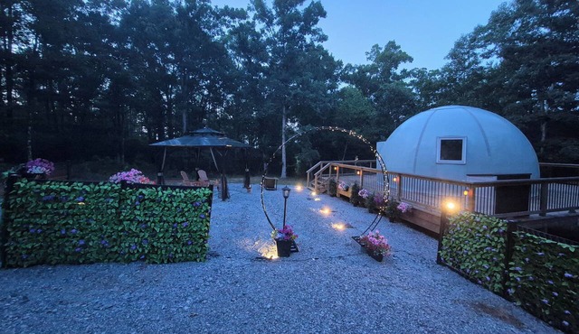 Private Hobbit inspired glamping dome on 100 acres