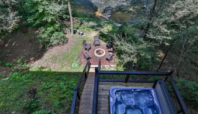 River Spirit by Mountain Oasis | Creekfront Trout Fishing Cabin in Ellijay, GA in Ellijay