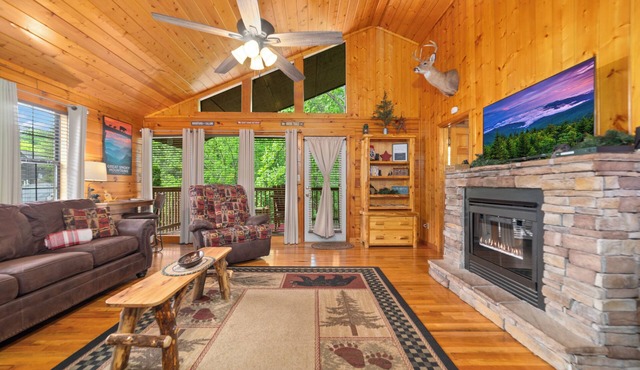 SR Cozy Mountain Cabin Private Hot Tub 1.5 Miles to Dollywood Walk to the Pool in Sevierville