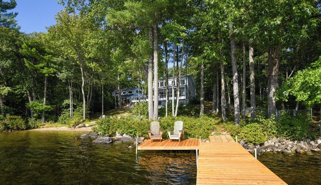 Upscale Lake House with Dock, Beach & Panoramic Views in Harrison