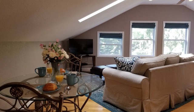 Walk to Everything! Large studio with hot tub in Black Mountain