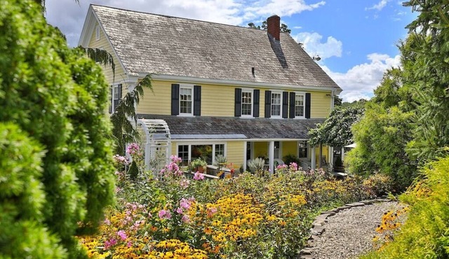 Warm Brook Farm | 1792 Vermont Farmhouse, Hot Tub, Koi Pond & Gardens in Arlington