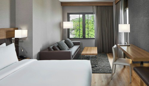 Room, 1 King Bed with Sofa bed (Partial River View)