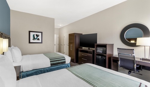 Standard Room, 2 Double Beds, Accessible, Refrigerator & Microwave