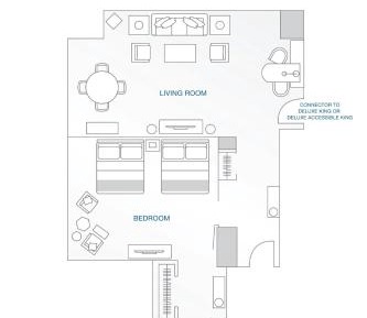 1 Bedroom Executive Suite, 2 Queen, Sofa bed, Garden view