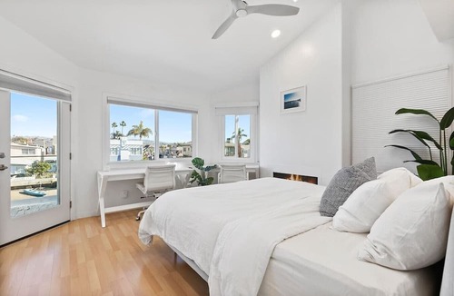 Balboa Island House | Large home at Center of Island, water views, garage, fire pit, dock, AC, linens