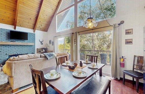 Cedar Glen House | Dog-friendly cabin with wood-burning fireplace, deck, gas grill, WiFi