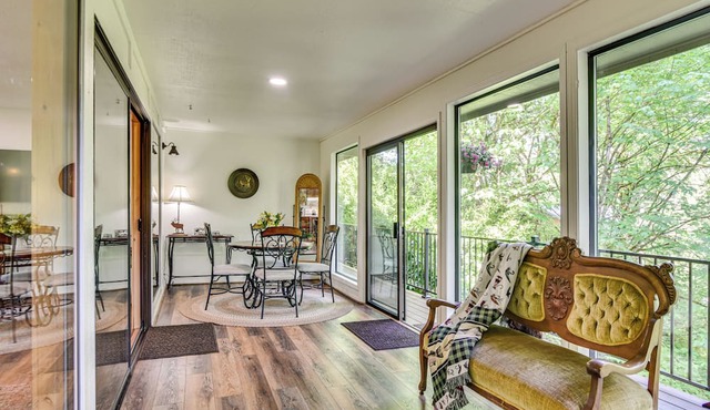 Riverfront Woodland Cabin: Wooded & Forested Views in Woodland