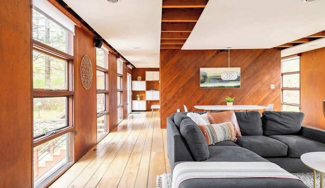 Mid-Century Modern Escape with Secluded Hot Tub & Cozy Fire Pit in Wernersville