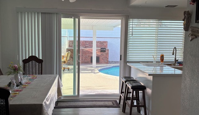 4-bedroom 3 bath house with pool just minutes away from the strip and downtown.