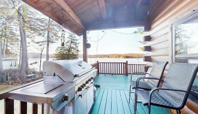 Incredible lakefront retreat with dock, generous deck, firepit, & amazing views