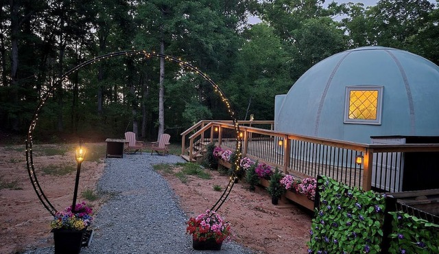 Secluded Woodland Geodome with Panoramic Views & Private Trails in Milledgeville, Georgia