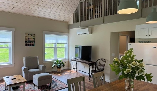All New 1-bedroom cottage on a private pond in Woodstock with WiFi, AC